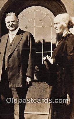 President & Mrs. Herbert Hoover at Their Home West Branch, Iowa, USA Unused 