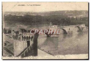 Old Postcard Pont St Benezet Avignon