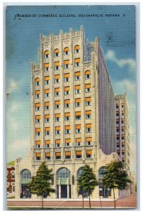 Indianapolis Clayton Indiana IN Postcard Chamber Of Commerce Building 1941