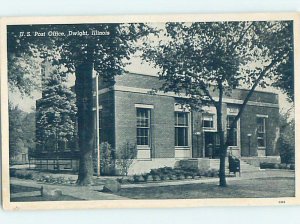 1950's POST OFFICE SCENE Dwight - Near Ottawa & Kankakee & Joliet IL AF1200