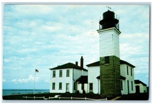 1966 Beavertail Light House Narragansett Bay Jamestown Rhode Island RI Postcard