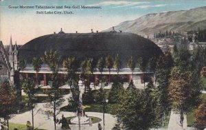 Utah Salt Lake City Great Mormon Tabernacle And Sea Gull Monument 1918