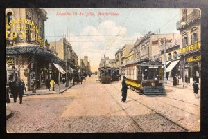 Mint Uruguay Color picture Postcard PPC Montevideo 18 Of July Avenue