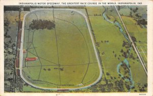 INDIANAPOLIS MOTOR SPEEDWAY RACE COURSE INDIANA AERIAL VIEW POSTCARD 1932