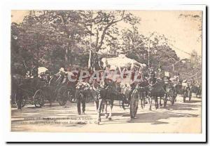 Visit SML Alfonso XIII in Paris Old Postcard Bois de Boulogne flowery Cars