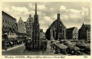 CPA AK Nurnberg- Adolf Hitler Platz m. Schoner Brunnen GERMANY (941881)