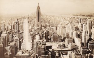 New York City Looking South From The 70th Floor Of R C A Building Real Photo