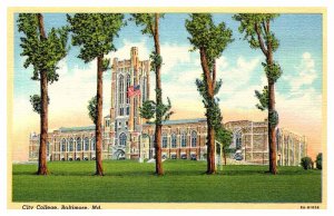 Postcard SCHOOL SCENE Baltimore Maryland MD AQ7440