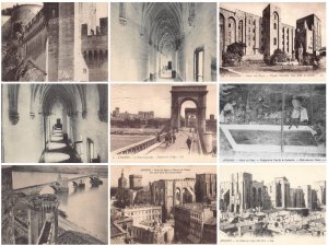 France Avignon Suspension Bridge Palais des Papes etc lot of 9 postcards C347