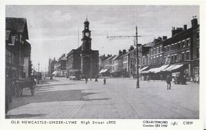 Old Newcastle Under Lyme Postcard - High Street c1913 - Staffordshire    U675 