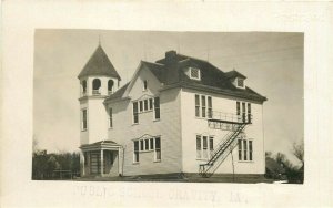 IA, Gravity, Iowa, Public School, RPPC