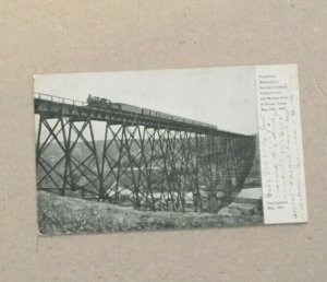 VINTAGE USED POSTCARD 1901 PRESIDENT MCKINLEY CROSSING DES MOINES RIVER IOWA