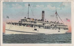 SHIP Postcard 1929 PROVINCETOWN Massachusetts STEAMER DOROTHY BRADFORD 16