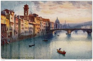 AS, Bridge, Il Flume Arno Ponte S. Trinita, FIRENZE (Tuscany), Italy, 1900-1910s