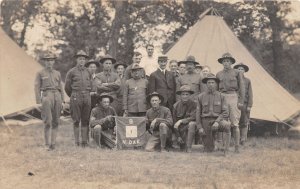 J30/ Military Camp North Dakota RPPC Postcard c1915 WWI Soldiers B 1   151