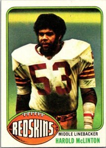 1976 Topps Football Card Harold McLinton Washington Redskins sk4468