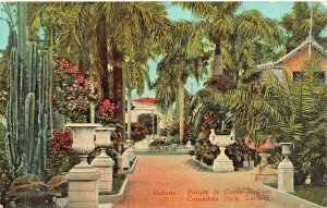 Habana Havana Cuba~Columbus Park Gardens~1926 POSTCARD