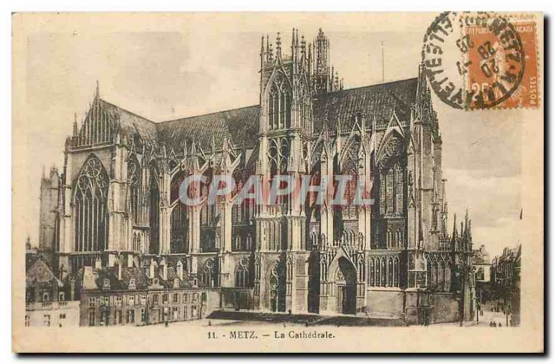 Old Postcard Metz Cathedral