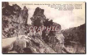 Edges Sioul Old Postcard Roc Armand road Vichy Chateauneuf