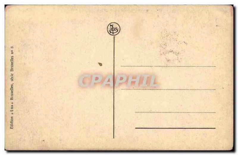 Postcard Brussels Old Town Hall and main square