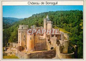 Postcard Modern Bonaguil (L and Gar) Chateau view Aerienne