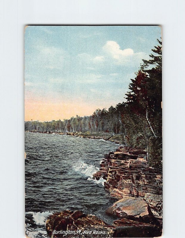 Postcard Red Rocks, Burlington, Vermont