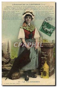 Old Postcard Legend of the Lantern Costume Folklore Falaisienne