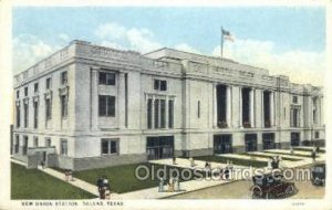 New Union Station, Dallas, TX ,Texas, USA Train Railroad Station Depot writin...