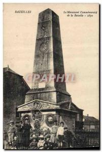 Old Postcard War of 1870 Army Commemorative Bazezilles The Battle Monument Ch...