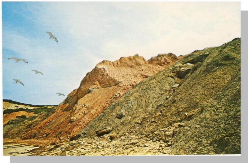 Martha's Vineyard, Mass/MA Postcard,Gay Head Cliffs/Cape Cod