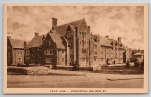 Princeton University Pyne Hall NJ Albertype Postcard X28