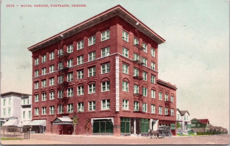 Hotel Oregon Portland OR c1910 Postcard D62 