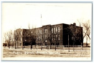 c1920's Public School Franklin Nebraska NE Posted RPPC Photo Postcard