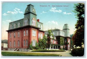 c1910 State Industrial School Exterior Building Field Vergennes Vermont Postcard