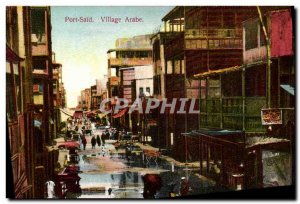 Postcard Old Port Said Egypt Arab Village