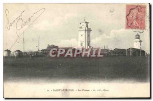 Old Postcard Sainte Adresse lighthouses Havre