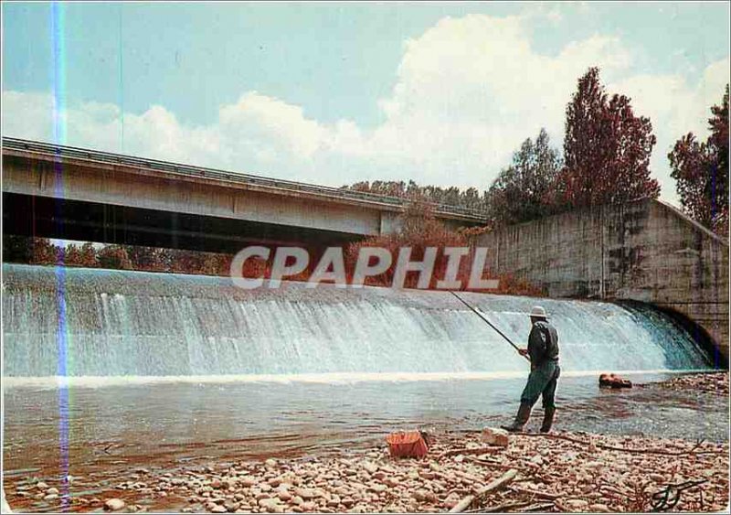 Postcard Moderne Saint-Uze (Drome) On the waterfront Fishing