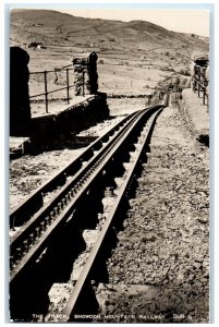 1960 The Track Snowdon Mountain Railway SMR Swansea Wales 4 RPPC Photo Postcard