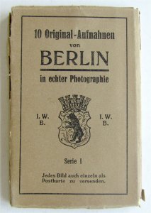 BERLIN GERMANY SET OF 10 ANTIQUE REAL PHOTO POSTCARDS RPPC w/ FOLDER