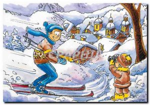 Modern Postcard Collection Sports Leisure Travel Skiing