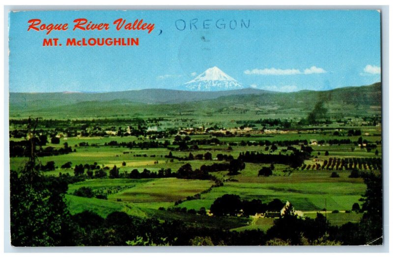 1974 Rogue River Valley and Mt. McLoughlin US Highway 99 Oregon OR Postcard 