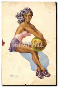 Old Postcard Fantasy Illustrator Woman