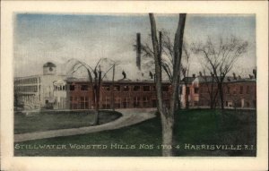 Harrisville Rhode Island RI Stillwater Worsted Mills c1910 Vintage Postcard