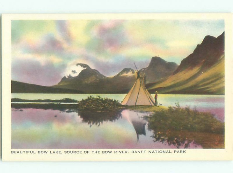 1930's LAKE SCENE Banff National Park Alberta AB AE5269