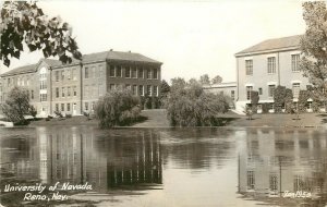 RPPC Postcard University of Nevada Reno NV Truckee River, Zan #1950 Unposted