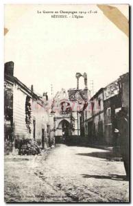 Betheny Old Postcard L & # 39eglise Champagne