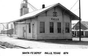 Ralls Texas Santa Fe Depot Real Photo Antique Postcard K22320