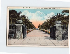 Postcard Main Entrance Mission Cliff Garden San Diego California USA