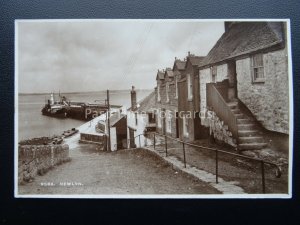 Cornwall NEWLYN Harbour Cottages off Lower Green St c1960's RP Postcard by E.A.S