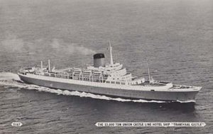 Transvaal Castle Ship Real Photo Postcard